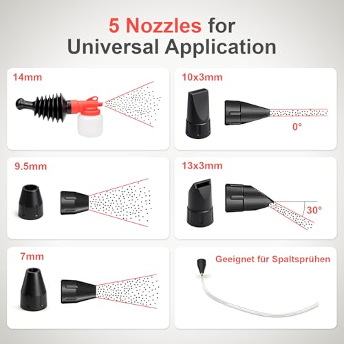 Pulverzerstäuber Qzatacaen Handheld-Pulversprüher mit Staubtuch
