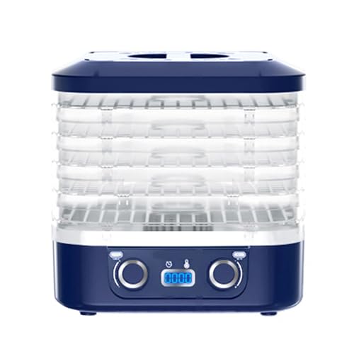 Neue digitale Trocknerschicht Obsttrockner Einstellbare Temperatur Fleischtrockner Home Küche Kompakte Lebensmittel Dörrgerät Blau (Blue, 27x26.5x21.5cm) Neue digitale Trocknerschicht Obsttrockner Einstellbare Temperatur Fleischtrockner Home Küche Kompakte Lebensmittel Dörrgerät Blau (Blue, 27x26.5x21.5cm)