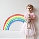 SUPERDANT Regenbogen Wandaufkleber Aquarell Regenbogen Wandsticker Für Mädchenzimmer Kinderzimmer Große Wandtattoo Vinyl Wandsticker Abziehen Und Aufkleben Wanddekoration Für Schlafzimmer
