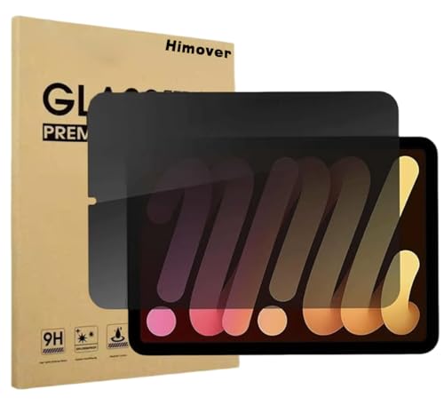 Himover Anti-Spy Tempered Glass Film Guard for iPad Mini 7 2024 (A17 Pro) iPad Mini 6 Gen (8.3 2021) Anti-Scratch Anti-Shock Privacy Screen Protector for iPad Mini 7th 6th Generation 8.3 Inch