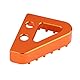 Qiilu Bremspedal Hinten, CNC Aluminium, Orange, Universell für Sport- und Tourenmotorräder