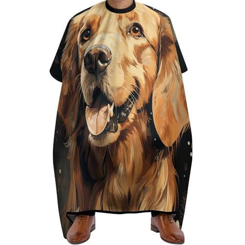 Capa de Barbero Golden Retriever para Adultos con Cierre Ajustable