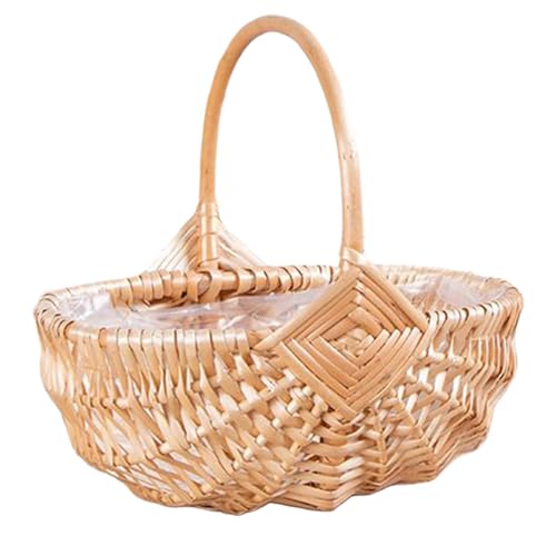 Fellflying Geflochtener Picknickkorb Mit Griff | Leerer Weiden...
