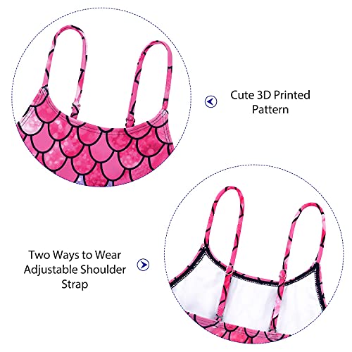 Image of Zando Toddler Swimsuit Girl Size 6M-8Y - Cute Ruffle Sling Adjustable Baby Girl Bathing Suit Kids Swimwear for Beach Wear