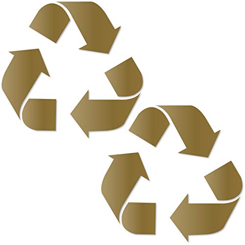 Vinyl Friend Gold Metallic Recycle Symbol Decals #TOP9