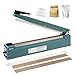 Hanchen Machine de Scellage Thermique 300mm/11.8inch Machine de Cachetage Scelleur de Sac Impulse pour Film Composite / Film Stratifié / Emballage en Papier kraft / Sac en Mylar 220V CE