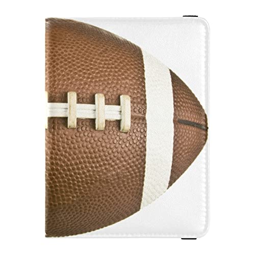 Passport Holder Cover Wallet Combo Rugby PU Leder Badge ID Vaccine Card Holder Wallet Card Protector for Women Men, Rugby, Einheitsgröße
