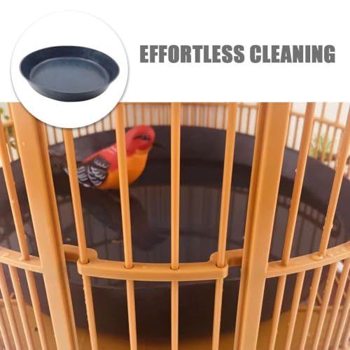 FRCOLOR Bird Bath Bowl Plastic Bath Tray Accessory for Bird Cage Parrot Small Pan 12.6 Inch Square Birdcage Accessory - Image 4