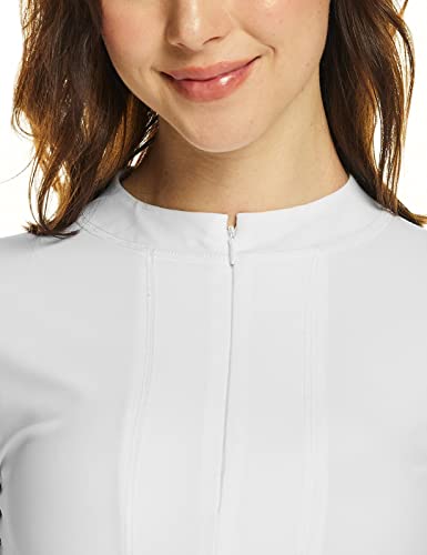 Tsla FSZ04 Women'S Half-Zip Front Rash Guard, Upf 50+ Side Adjustable Long Sleeve Swim Shirts thumb #5