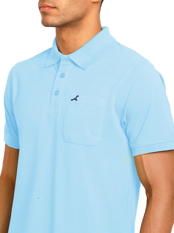 Image of AMERICAN CREW Polo Collar T-Shirt for Men with Pocket