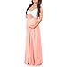 Mother Bee Women's Sleeveless Ruched Color Block Maxi Maternity Dress by Made...