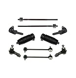 PartsW - 10 Pc Suspension & Steering Inner Outer Tie Rod Ends Bellow Boots Sway Bar Links Ball Joints Fits Ford Focus 2000 From 7/01/2000/Focus 2001/Focus Excludes SVT Models