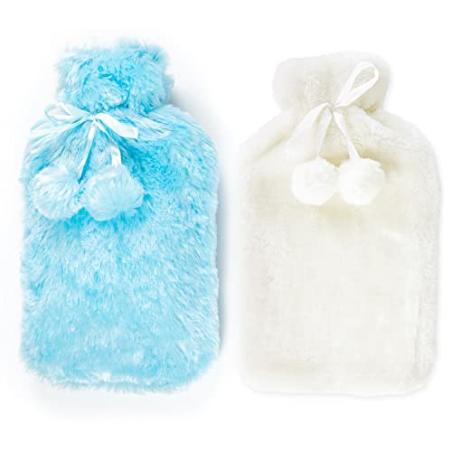 Bouillotte avec housse lot de 2 pour des soirées d'hiver cocooning
