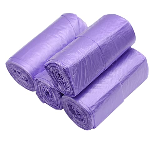 Kitchen Garbage Bags and Purple Trash Bag, 100 Counts 4 Gallon 45x60Cm Kitchen Small Trash Bags with Handles for Bathroom, Contractor Bags (100pcs Purple 45x60CM)