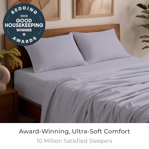 Image of Mellanni Full Sheets Set - 4 PC Iconic Collection Bedding | Hotel Luxury, Extra Soft, Cooling Bed Sheets - Wrinkle, Fade, Stain Resistant (Full, Lavender)