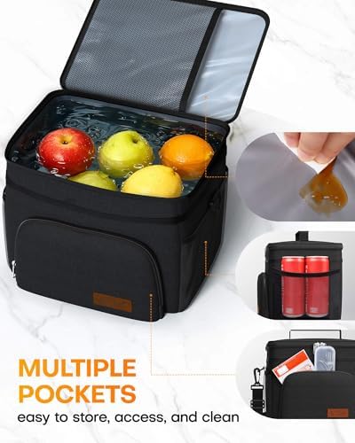 HOTOR Insulated Lunch Box Men Women Leak-Proof Cooler Lunch Bag 9L - 5
