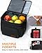HOTOR Insulated Lunch Box for Men & Women - Leak-Proof Cooler Lunch Bag with 4 Pockets, Adjustable Strap, Ideal for Work, Picnic, Travel - Medium, Black, 10.2