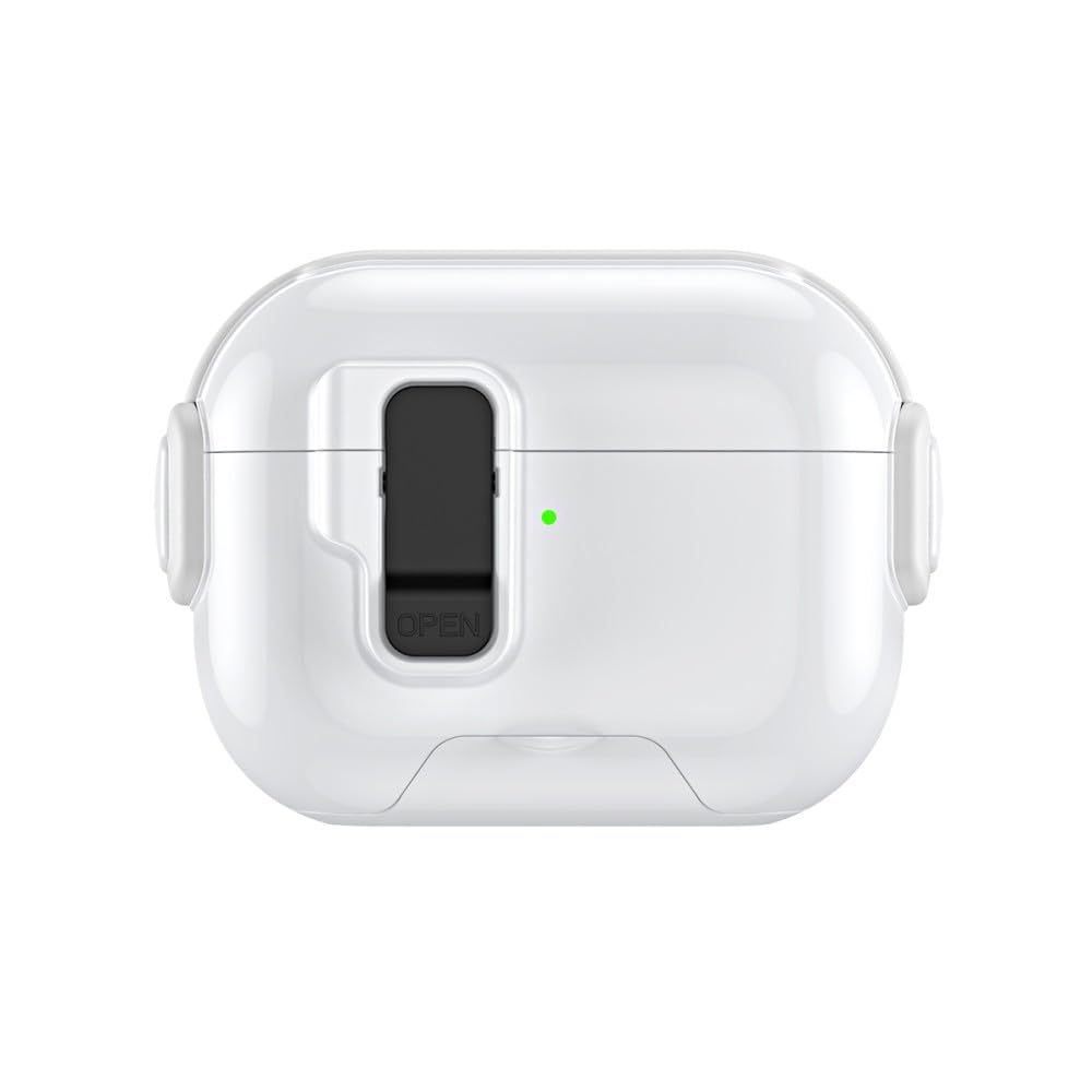 etui kompatybilne z AirPods Pro (1. generacji) (kolor: czarny i biały) odporny na wstrząsy twardy tył twardy silikonowy pokrowiec wbudowany stojak