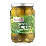 Raureni Cetrioli Sottaceto, Interi 6-9 cm, Vasetto di Vetro, 680g, Ideali per Aperitivo, Antipasti e Insalate