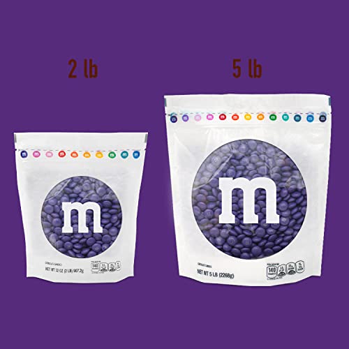 M&M’s Purple Milk Chocolate Candy, 5Lbs Of M&M's In Resealable Pack For Candy Bars, Birthday Parties, Baby Showers, Mother's Day, Valentine's Day Gifts, Graduations, Dessert Tables & Diy Party Favors #TOP2