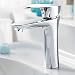 Produktbild BONADE Wasserhahn Bad, Waschtischarmatur für Bad aus Messing Chrom, Armatur Einhebelmischer, Mischbatterie Waschbecken, Modern Waschbeckenarmatur, Badarmatur Einfache Installation