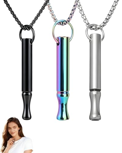 UEAVOID Collier Respiration Anti Tabac, 3 Pièces 3 Couleurs, Acier Inoxydable – Outil Sevrage Tabagique, Anti-Stress & Anxiété avec Résistance pour Hommes Femmes