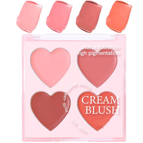 Tisujune Rubor Para Mejillas | Paleta de Colorete para Contornear e Iluminar - Cosméticos De Larga Duración Para Mujeres, Regalo Para Novia Y Hermana