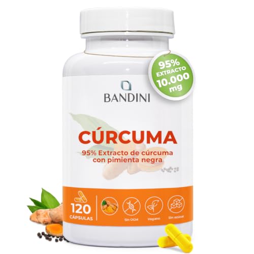 Bandini® Cúrcuma 120 cápsulas/4 meses de suministro | 700 mg por cápsula