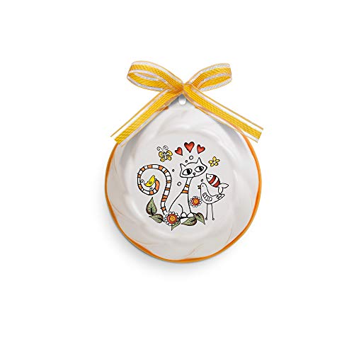 Decorato a mano Egan Formella Tea for Two Arancio