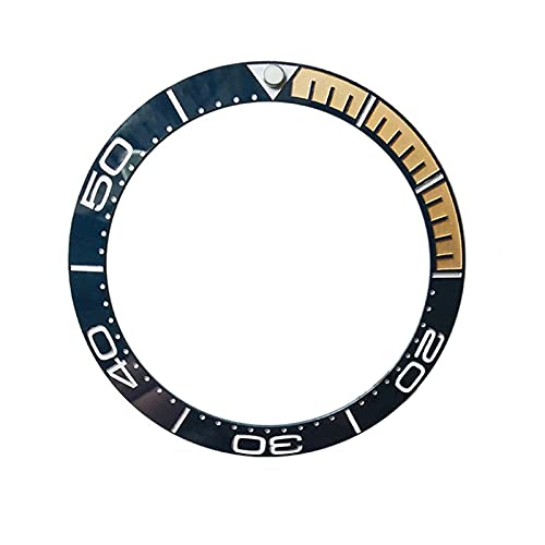 MSRRY 38-30.Inserto in Ceramica da 8 mm for quadrante da 41 mm Omega Bezel Sea Master 007 Guarda Orologi Viso Sostituire Accessori Parti Anello colorato (Color : Blue Light Orange)