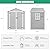Seizeen 6x4.4ft Resin Shed with Floor, Waterproof Outdoor Plastic Shed w/Lockable Doors, Window & Vents, Outdoor Storage Shed for Storing Lawn Mower, Patio Furniture, Tools, Bike (Light Gray)