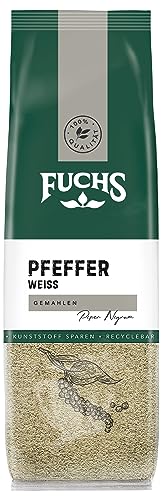 Fuchs Gewürze - Pfeffer weiß gemahlen im recyclebaren Nachfüllbeutel - 60 g