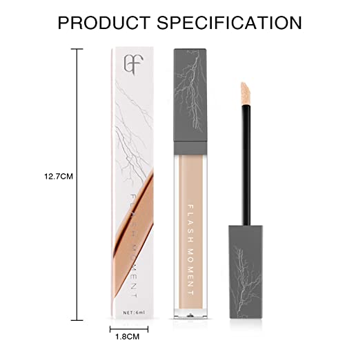 Flash Moment Silkly Liquid Concealer Makeup, Under Eye Creamy Concealer, Full Coverage, High Block Deffect Force, Hydrating, Highlighters, For Dark Circles, Acnes, 403#, 0.2 Fl Oz(Pack Of 1) #TOP6