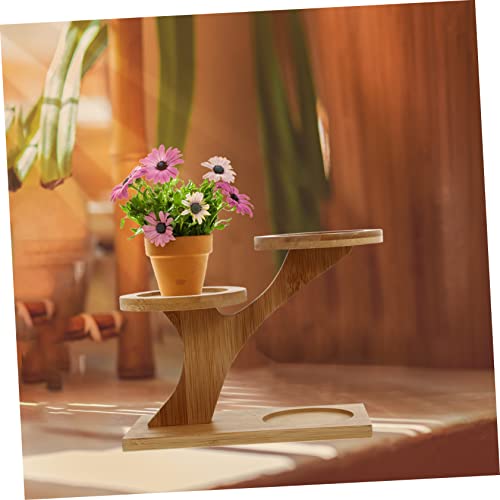 Estante de mesa para ganar espacio en escritorios pequeños con diseño de madera 4