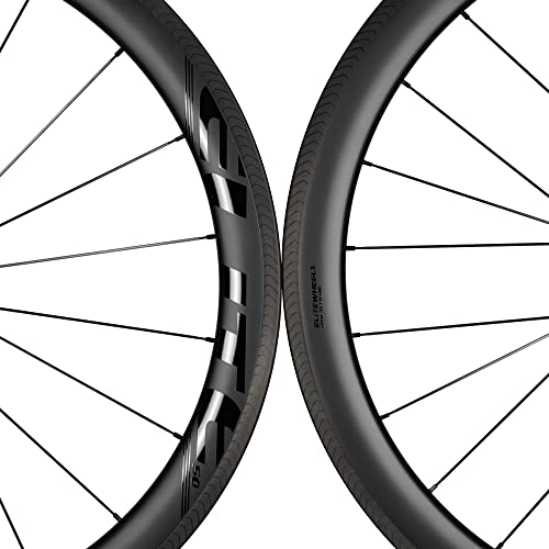 Elitewheels Slt Carbon Fiber Road Bike Wheels Ceramic Bearing Hub 700C 50Mm Depth 25Mm Width Clincher Wheelset Pillar 1423 Spoke Tubeless Compatible Clincher #TOP6