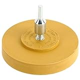 FreeTec Auto Folienradierer Radierscheibe mit Adapter Gummi Aufsatz zum Entfernen von Zierstreifen Aufklebern