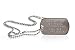Personalisierte Erkennungsmarke glänzend mit eigenem Text | Dog Tag Kette mit Prägung | inkl. Kette & Silencer im Set | Unterschiedliche individuelle Texte und Motive möglich