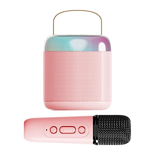 Deevoka Conjunto de karaokê sem fio alto-falante bluetooth portátil para crianças e adultos microfon