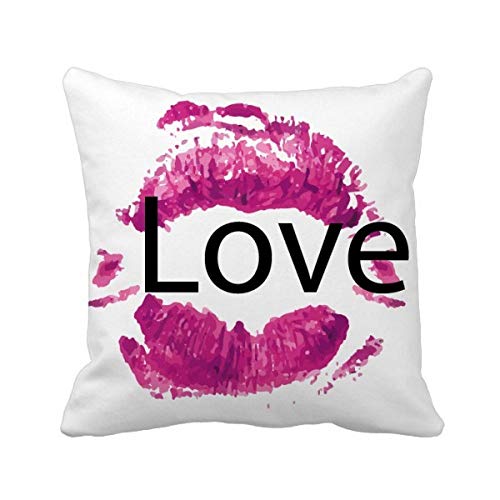 Housse de coussin Saint Valentin lèvres roses décorer facilement - 2