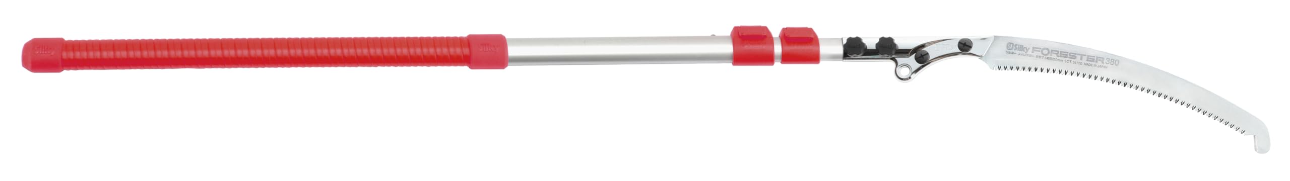 SILKY Forester 4500 Segatrice telescopica in 3 pezzi 2,2–4,5 m | Lama da traino 380 mm 7,5 Z/30 mm Mirai-Me | Asta ovale in alluminio, doppio bloccaggio, Punta a falce, compatta 2,2 m | Hook opzionale