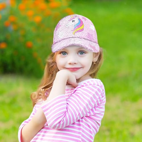 Kids Baseball Hat Unicorn Girls Baseball Cap Toddler Trucker Hat Girls Hats for Kids Ages 4-84