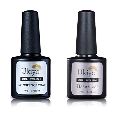 Ukiyo Esmalte de Uñas Semipermanente Esmalte de Uñas Gel 2pcs Base Coat Top Coat Soak off 10ml