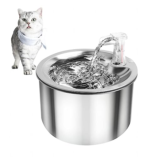 Fuente de Agua para Gatos y Perros Acero Inoxidable