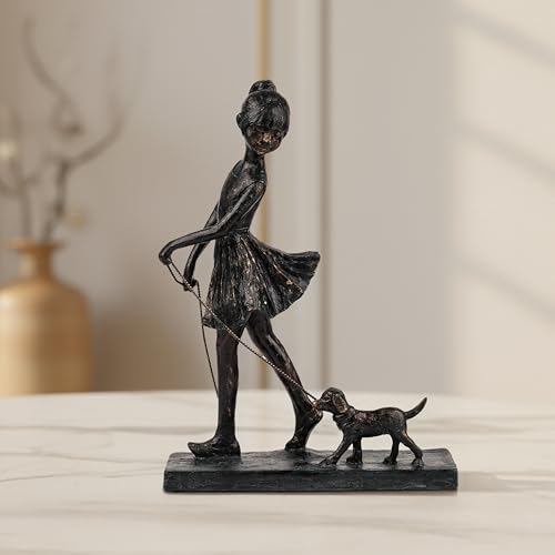 Buy Artarium 'Walk of Life' 10.6 Inch Girl and Dog Figurine Table