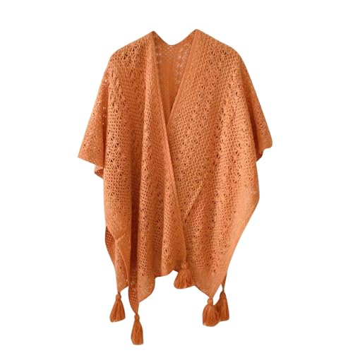Knit Shawl Wrap for Women Ladies Fringe Knitted Poncho Cardigan Cape Boho Shawls and Wraps for Evening Dresses