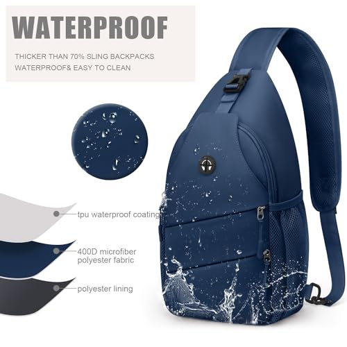 Image of Crossbody Bags for Women Men Trendy Sling Bag Bakpack Casual Chest Bag with Convertible Shoulder Strap steel Stainless Steel Paint