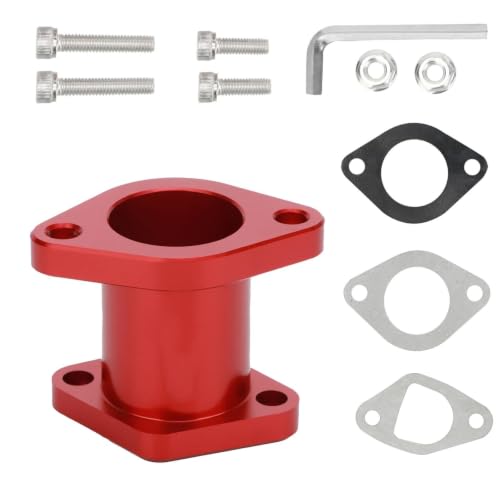 Colector de admisión Mikuni VM22 VM26 para Yamaha MZ175 MZ200 con adaptador de goma rojo