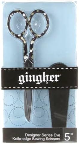 Gingher Designer Series Eve 5" Knife-Edge Embroidery Sewing Scissors