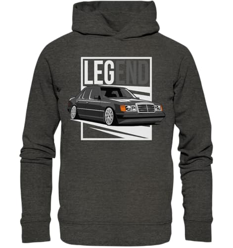 glstkrrn W124 Hoodie, Regular, Unisex, Dark Heather Grey, L