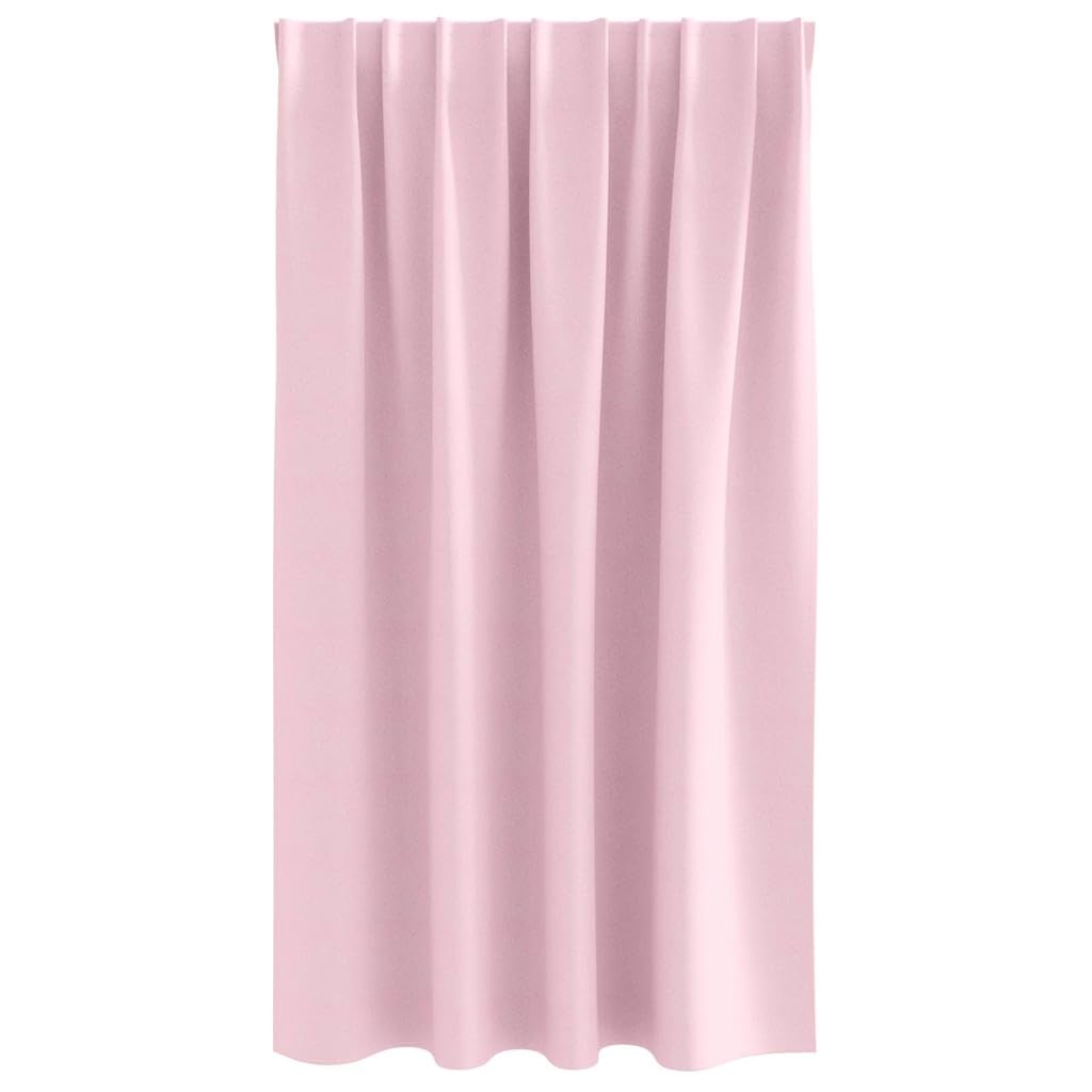 Cortinas opacas con anillas rosa bebé, 140 x 140 cm, 2 unidades, poliéster, protección visual con 80% – 90% de protección solar para salón, dormitorio, habitación infantil